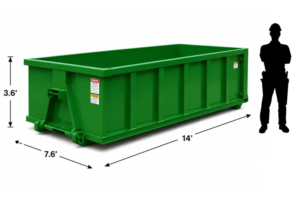 10 yard dumpster rental in Hendersonville NC, perfect for small cleanouts and garage cleanups