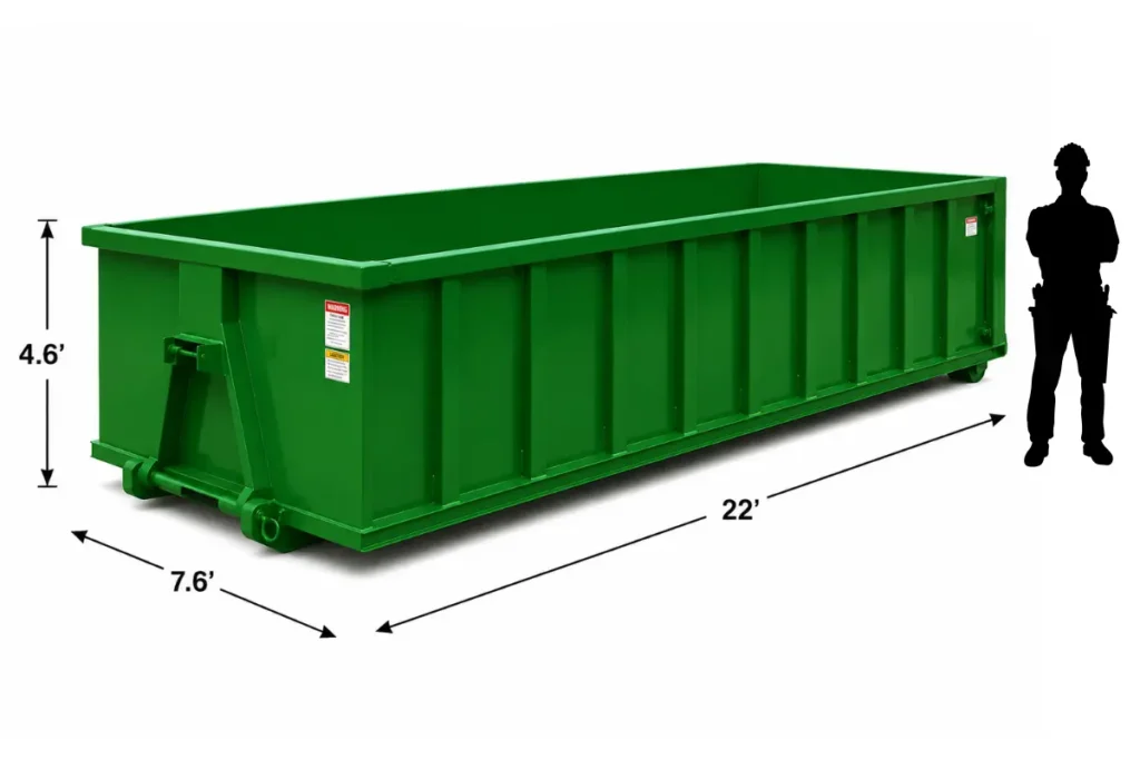 Commercial dumpster rental in Hendersonville NC, 20 yard roll off for large cleanouts and construction